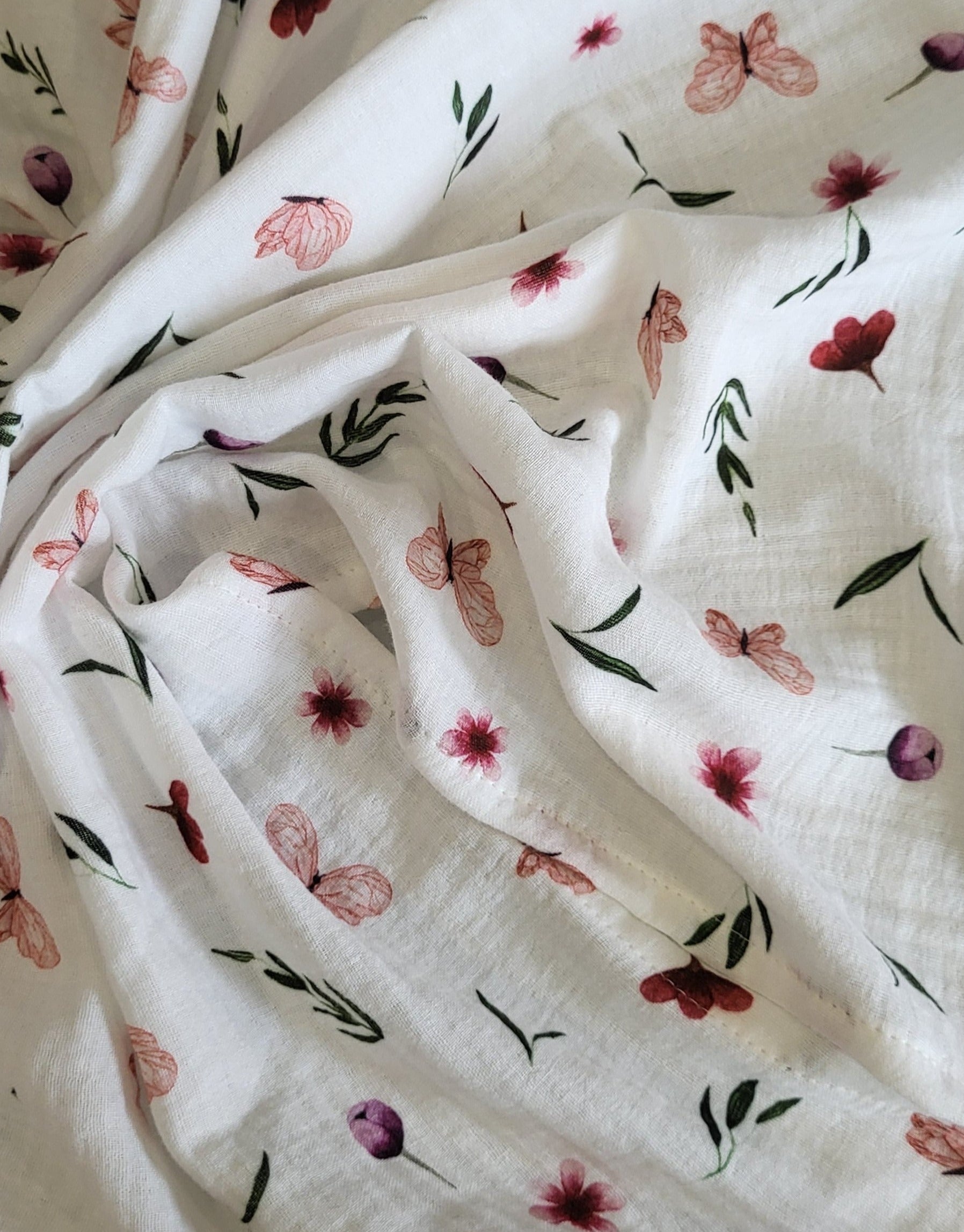 Mussola in cotone biologico-Butterfly Vibes