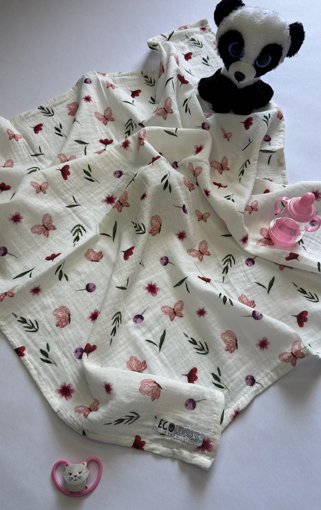 Mussola in cotone biologico-Butterfly Vibes